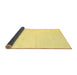 Sideview of Solid Yellow Modern Rug, con1930yw