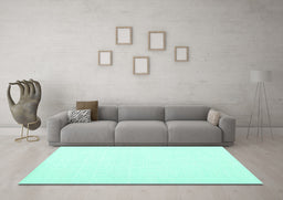 Machine Washable Solid Turquoise Modern Area Rugs in a Living Room,, wshcon1930turq