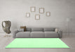 Machine Washable Solid Emerald Green Modern Area Rugs in a Living Room,, wshcon1930emgrn