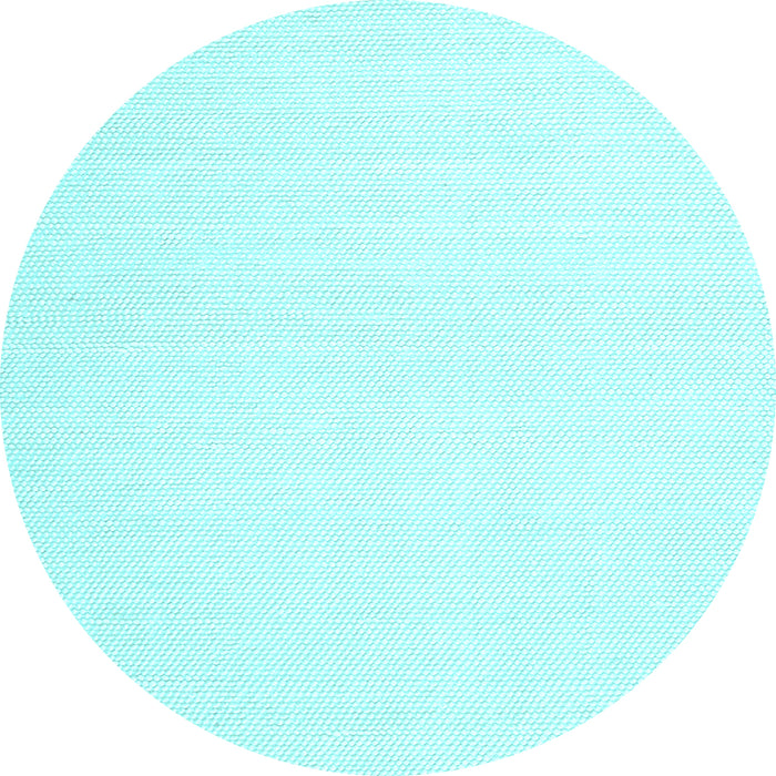 Round Solid Light Blue Modern Rug, con1930lblu
