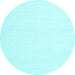 Round Solid Light Blue Modern Rug, con1930lblu