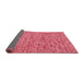 Thickness of Contemporary Crimson Red Modern Rug, con1931