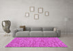 Machine Washable Abstract Purple Contemporary Area Rugs in a Living Room, wshcon1931pur