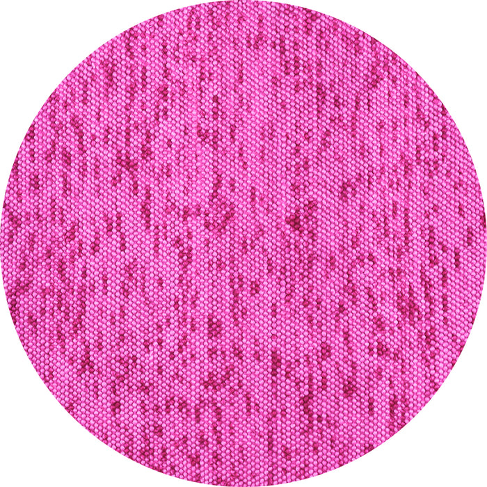Round Machine Washable Abstract Pink Contemporary Rug, wshcon1931pnk