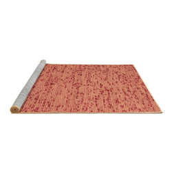 Sideview of Machine Washable Abstract Brown Contemporary Rug, wshcon1931brn