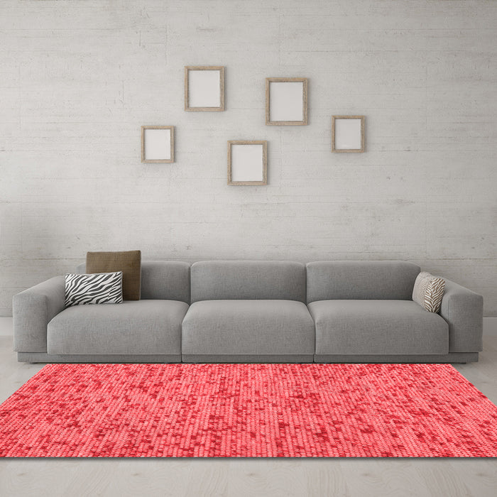 Contemporary Red Washable Rugs
