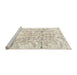 Serging Thickness of Machine Washable Contemporary Light French Beige Brown Rug, wshcon1932