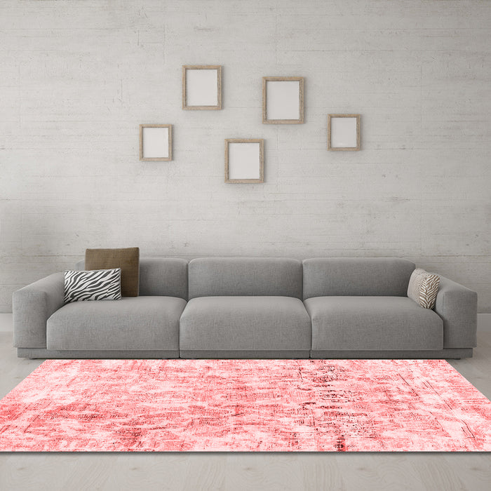 Contemporary Red Washable Rugs