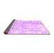 Sideview of Abstract Purple Contemporary Rug, con1932pur