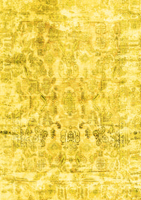 Abstract Yellow Contemporary Rug, con1932yw