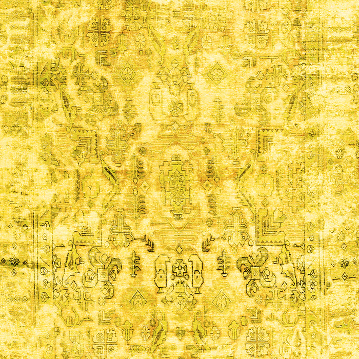 Abstract Yellow Contemporary Rug, con1932yw