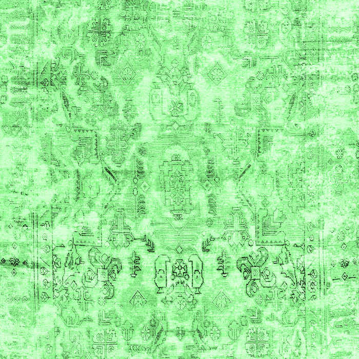 Machine Washable Abstract Emerald Green Contemporary Area Rugs, wshcon1932emgrn