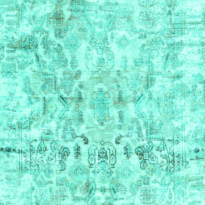 Abstract Turquoise Contemporary Rug, con1932turq