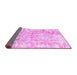 Sideview of Abstract Pink Contemporary Rug, con1932pnk