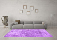 Machine Washable Abstract Purple Contemporary Rug, wshcon1933pur