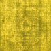 Square Abstract Yellow Contemporary Rug, con1933yw