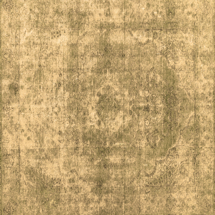Square Abstract Brown Contemporary Rug, con1933brn