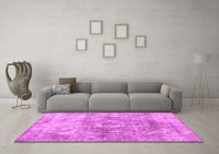 Machine Washable Abstract Pink Contemporary Rug, wshcon1933pnk