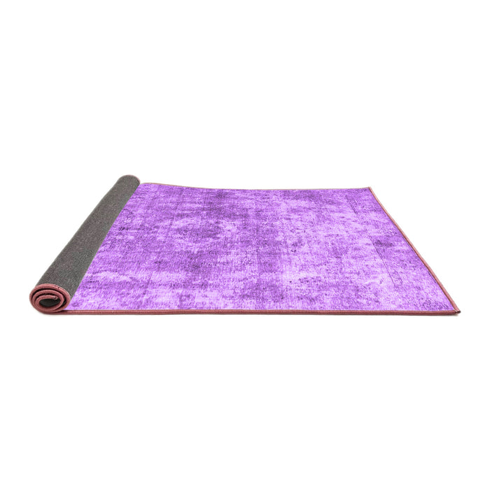Sideview of Abstract Purple Contemporary Rug, con1933pur