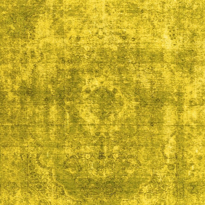 Abstract Yellow Contemporary Rug, con1933yw