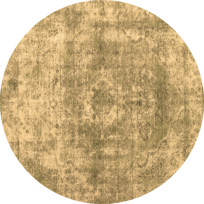 Round Machine Washable Abstract Brown Contemporary Rug, wshcon1933brn