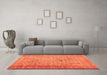 Machine Washable Persian Orange Bohemian Area Rugs in a Living Room, wshcon1934org