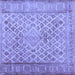 Square Machine Washable Persian Blue Bohemian Rug, wshcon1934blu