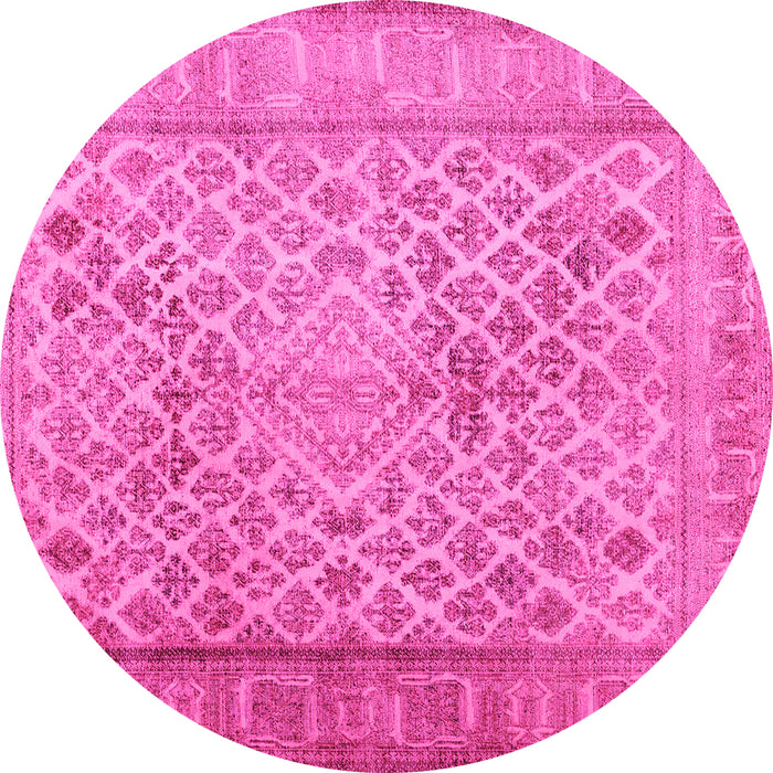 Round Persian Pink Bohemian Rug, con1934pnk