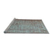 Sideview of Machine Washable Persian Light Blue Bohemian Rug, wshcon1934lblu