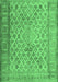 Machine Washable Persian Emerald Green Bohemian Area Rugs, wshcon1934emgrn