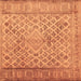 Square Machine Washable Persian Brown Bohemian Rug, wshcon1934brn