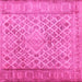 Square Persian Pink Bohemian Rug, con1934pnk