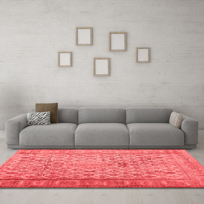 Bohemian Red Washable Rugs