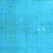 Square Machine Washable Persian Light Blue Bohemian Rug, wshcon1935lblu