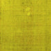 Square Machine Washable Persian Yellow Bohemian Rug, wshcon1935yw