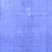 Square Machine Washable Persian Blue Bohemian Rug, wshcon1935blu