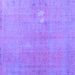 Square Machine Washable Persian Purple Bohemian Area Rugs, wshcon1935pur