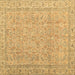 Square Machine Washable Abstract Brown Contemporary Rug, wshcon1936brn