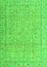 Abstract Green Contemporary Rug, con1936grn