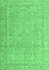 Abstract Emerald Green Contemporary Rug, con1936emgrn