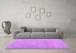 Machine Washable Abstract Purple Contemporary Area Rugs in a Living Room, wshcon1936pur