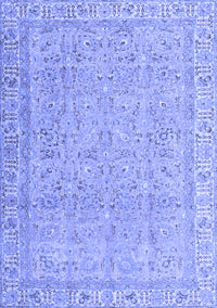 Abstract Blue Contemporary Rug, con1936blu