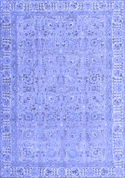 Abstract Blue Contemporary Rug, con1936blu