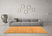 Machine Washable Abstract Orange Contemporary Area Rugs in a Living Room, wshcon1936org