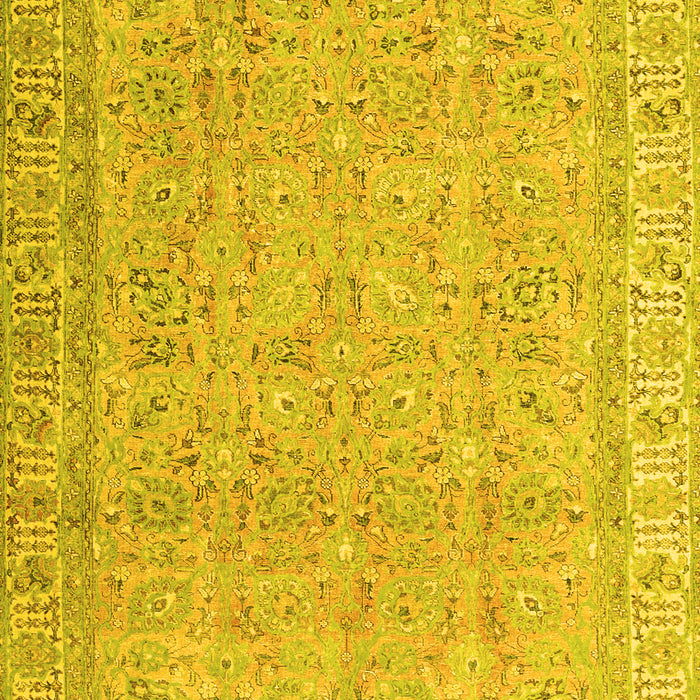 Machine Washable Abstract Yellow Contemporary Rug, wshcon1936yw
