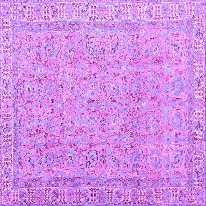 Square Abstract Purple Contemporary Rug, con1936pur