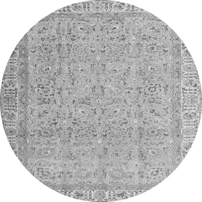 Square Abstract Gray Contemporary Rug, con1936gry