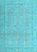 Machine Washable Abstract Light Blue Contemporary Rug, wshcon1936lblu