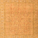 Serging Thickness of Abstract Orange Contemporary Rug, con1936org