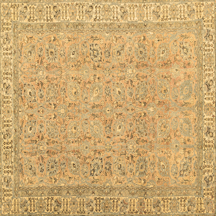 Square Abstract Brown Contemporary Rug, con1936brn